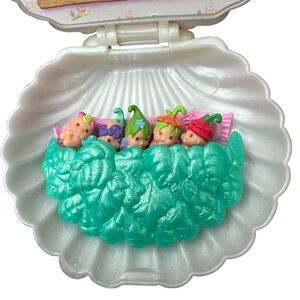 1993 Fairy Winkles Sweet Dreams Glitter Shell Compact Set Complete